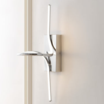 Sketch 9" Minimalist Metal Integrated LED Vanity Light Sconce - JONATHAN Y